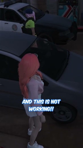 French girl VS the car #shorts #vtuber #gta #gtarp #lodestarrp