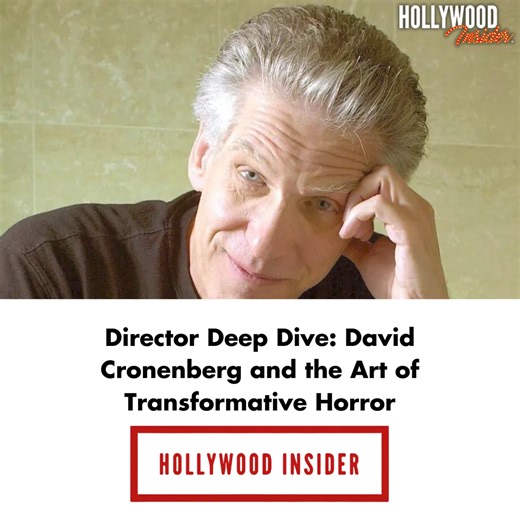 Director Deep Dive: David Cronenberg and the Art of Transformative Horror | Read the full article at https://buff.ly/3Yk0ENA | @hollywoodinsider #davidcronenberg #viggomortensen #horror #shivers #scanners #videodrome #thefly #easternpromises #dangerousmethod #crimesofthefuture | Hollywood Insider