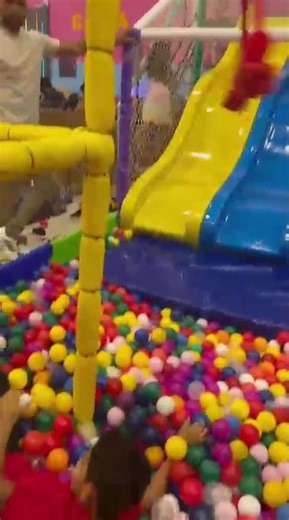 Zip line in the ball pit #fun #toys #games #viral #kids