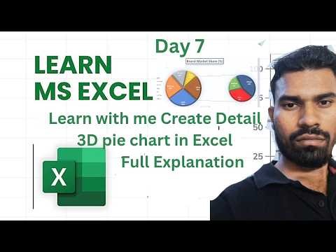 Learn With Me Day 7 | Create a Detailed 3D Pie Chart in Excel | Full Explanation