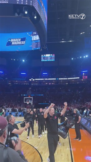 Nebraska men's basketball celebrates win over Vanderbilt