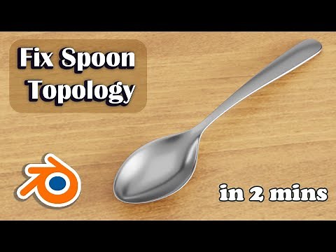How to make a Spoon in Blender in 2 minutes | Blender tutorial