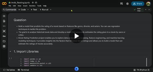 #codsoft #internship #webdevelopment #datascience #python #machinelearning #movieratingprediction #regression #internship #learningjourney #codsoftinternship #eda #skilldevelopment | Rupam Vishwakarma