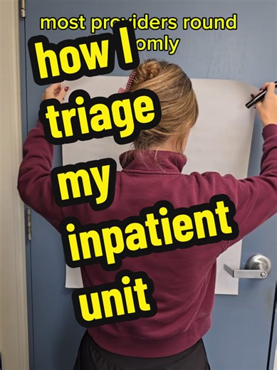 If inpatient feelings overwhelming, it's usually not a knowledge problem. It's a triage problem. You cannot hold 15-20 patients equally in your head. You need hierarchy . This us mine. Save this if you work in high-acuity settings. The full framework is inside my Inpatient Survival Guide.