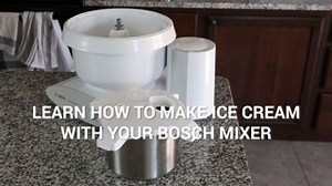 Making your own homemade ice cream is a breeze! ☀️ ⓵ Prepare your favorite recipe. ‍ ⓶ Mix it all up with your Bosch Universal Plus ice cream attachment. 北 ⓷ Enjoy the cool taste of your fresh ice cream!  | Bosch Mixers | Facebook
