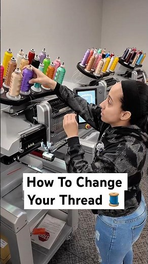 A Quick Way to Change Thread on Your Embroidery Machine 🧵 ‪@MelcoEmbroidery‬ #embroiderybusiness