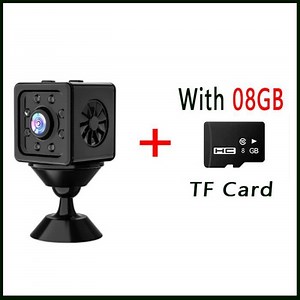 Caméra miniature,Mini caméra vidéo WiFi HD 4K, moniteur de tasse d'eau de bureau Portable, sans fil AP-P2P - add 08GB Card -A