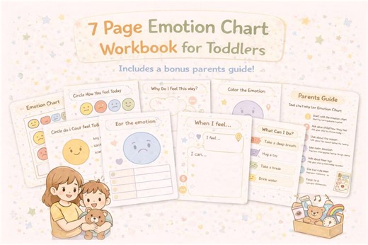 Emotion Chart Workbook for Toddlers - Printable PDF - Etsy