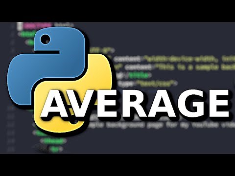 Find the Average of a Data Set With Python