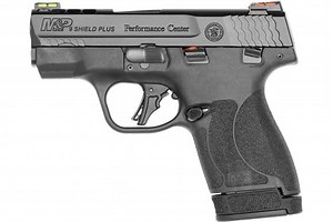 Smith & Wesson 13254 PC M&P9 Shield Plus, 9MM Semi-Auto Pistol, 3.1" BBL, Ported, Fiber Optics, 13/10 Mags