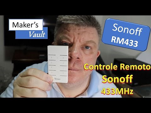 Sonoff RM433 – Controle Remoto 433Mhz para até 8 dispositivos.