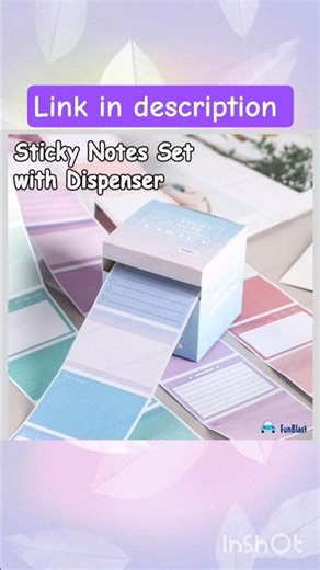 #StickyNotes Set with Dispenser #cute#office#learning#toys#english#status#girl#gift #cutestationary