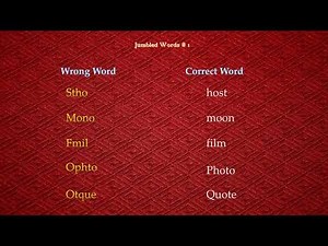 Word Scramble - Learn Scramble words - Jumbled words
