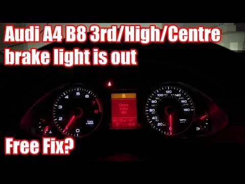 Audi A4 B8 2.0T Fix 3rd/High/Centre brake light out error for free?