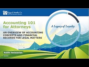 Accounting 101 for Attorneys: Accounting Concepts and Financial Records for Legal Matters