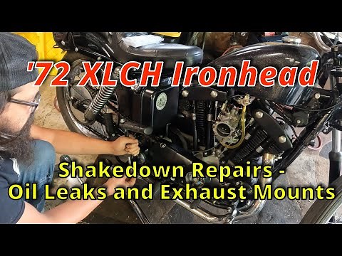 72 XLCH Ironhead Shakedown Fixes, Oil Line Fixes, and Exhaust Repair
