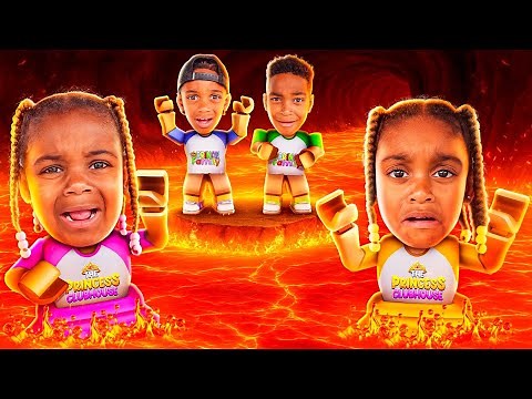 ESCAPE THE VOLCANO IN ROBLOX WITH KYRIE, DJ, NOVA, & AYLA | The Princess Clubhouse