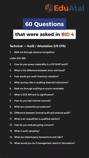 60 Big 4 Interview Questions That Get You Hired 😳 | Deloitte, PwC, EY, KPMG #big4 #interview