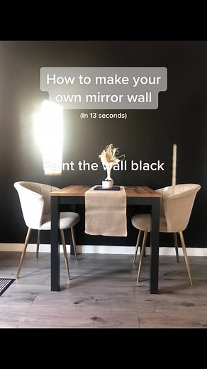 DIY Mirror Wall Decor Dining Area