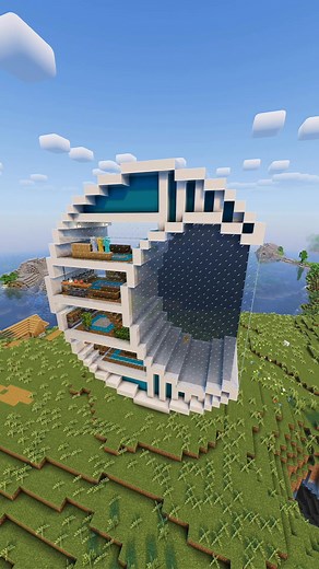 Moon house #minecraft #minecraftbuilds #timelapse #gaming #foryoupage #minecraftbuild #moon