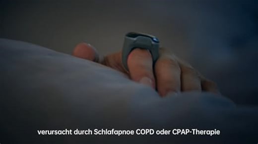 O2 Ring Pulsoximeter für kontinuierliche Überwachung, Schlafoximeter Fingertip mit Alarm, Bluetooth Sauerstoff Oxymetergerät für O2 sauerstoffsättigung und Herzfrequenz, APP und Berichte