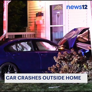 CAR CRASH: Video from the scene shows firefighters, EMS and a helicopter overhead. The car appeared to have significant front-end damage. More info: https://bit.ly/40cs211 | News 12 Long Island