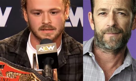 AEW’s Jack Perry, Son of ‘90210’s’ Luke Perry, Has Emotional Moment Remembering His Dad at ‘Revolution’ Post-Show Media Scrum