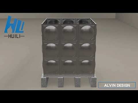 Stainless steel welding connection water tank installation video