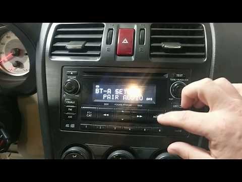 Deletion of audio players Subaru Forester, and other models to fix Bluetooth pairing issues
