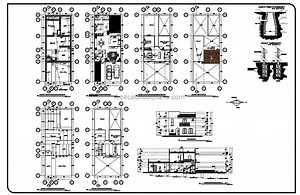 Two Storey House Complete Project, 604211 - Free CAD Drawings