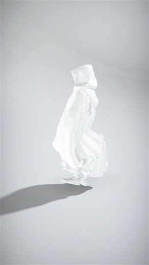 Mysterious Cloaked Figure with Concealed Features - AI Rigged 3D Character