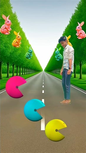 New Colour Monster Pac-Man Vs Big Monster Pac-Man 🤣😱 #shortsfeed #youtubeshorts #shorts