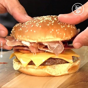 3.8M views · 3.4K shares | The Beyond Impossible Whopper burger is a meat lover's dream!  Credit: Ballistic BBQ (youtube.com/user/sd4547) | Taste Life | Facebook