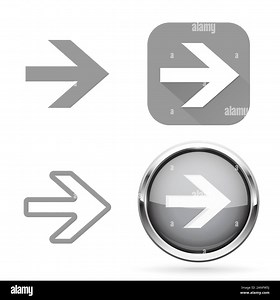 Next signs. Gray buttons and icons Stock Vector Image & Art - Alamy