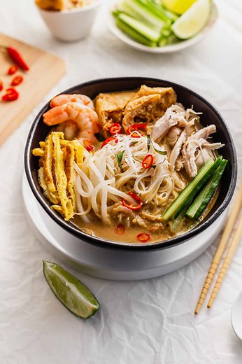 Mom's Sarawak-Style Laksa With Homemade Laksa Paste | Sift & Simmer