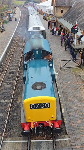 BR Class 17 D8568 dragging a BR Class 108 DMU on the Severn Valley Railway from Arley Station