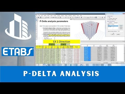CSI ETABS - 04 - P Delta Analysis (How to include P-delta effects) | Part 2