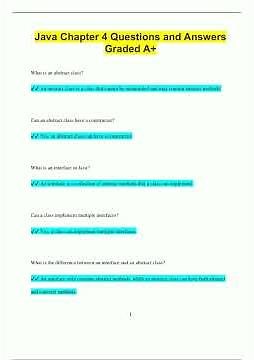 Java Chapter 4 Questions and Answers Graded A904