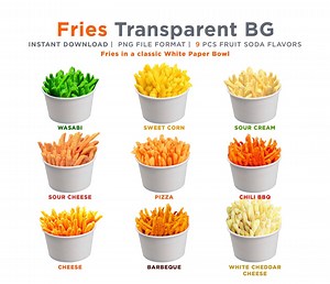 Fries PNG File Format | 9 Images Transparent Background - Etsy Canada