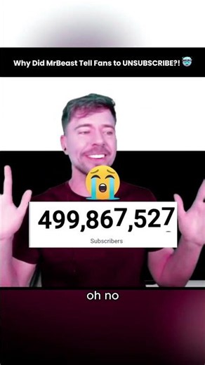 MrBeast Asked People to UNSUBSCRIBE?! 😱