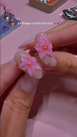 Easy 3D Flower Nails 🌸 | Simple Design For Beginners 💅✨ (So Satisfying!)”