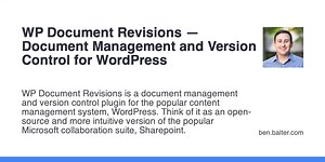 WP Document Revisions — Document Management and Version Control for WordPress