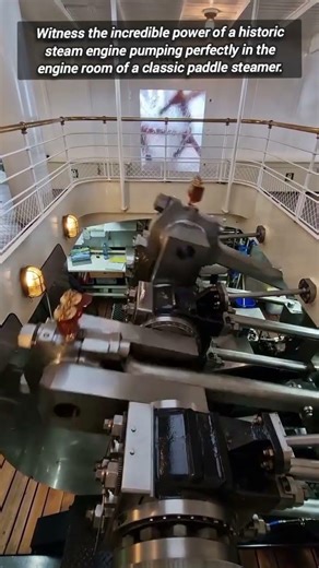 Historic Steam Engine Powering A Classic Paddle Steamer Ship