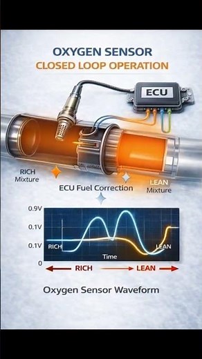 🔧 Oxygen Sensors (O2 Sensors) – Simple Explanation #automobile #mechanic