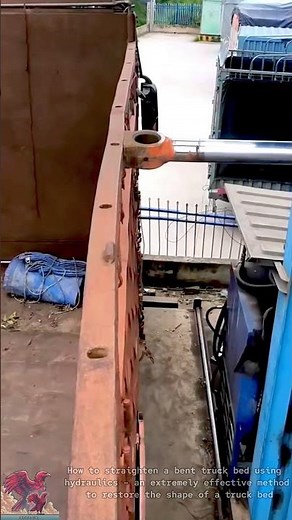 Straightening truck bed with hydraulic power #tools #shorts #viral #creative
