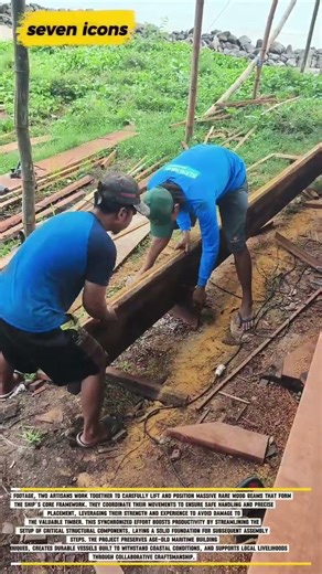 Traditional Rare Wood Shipbuilding - Handling Heavy Beams for Ship Framework!