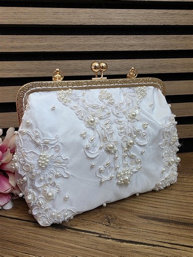 Handmade Wedding Purse From Repurposed Wedding Dress | Personalized Embroidered Bridal Purse Made of Mom's Gown | Sentimental Bride Gift - Etsy