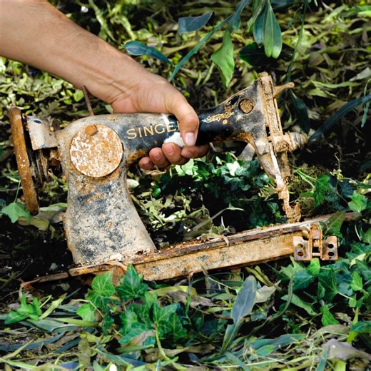 33K views · 53 reactions | We found an old Singer sewing machine in the woods and we couldn’t help ourselves, check out the restoration process. | Patch it | Facebook