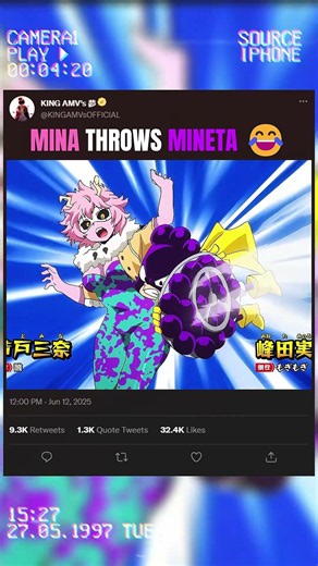 MINA THROWS MINETA 😂 | #myheroacademia #edit #amv #anime