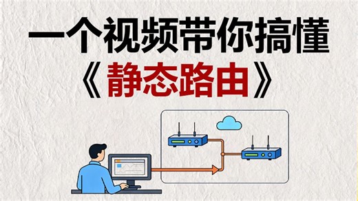 【2026】一个视频带你搞懂静态路由！0基础入门到精通必学保姆级教程来了！从工作原理开始，带你掌握网络工程师必会的静态路由技术，通俗易懂无废话~